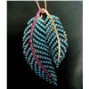 Image 1 : SILVER RED CZ WITH TURQUOISE 18" NECKLACE
