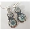 Image 1 : SILVER BLUE TOPAZ EARRINGS