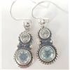 Image 2 : SILVER BLUE TOPAZ EARRINGS