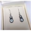 Image 3 : SILVER BLUE TOPAZ EARRINGS