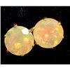 Image 2 : 10K YELLOW GOLD OPAL(1.28CT) EARRINGS