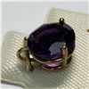 Image 3 : 10K YELLOW GOLD AMETHYST 8MM PENDANT