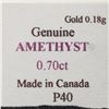 Image 3 : 10K YELLOW GOLD AMETHYST(0.7CT) MOONSTONE PENDANT