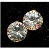 Image 1 : 14K YELLOW GOLD WHITE SAPPHIRE(0.8CT) EARRINGS