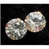 Image 2 : 14K YELLOW GOLD WHITE SAPPHIRE(0.8CT) EARRINGS