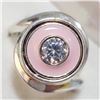 Image 1 : SILVER CUBIC ZIRCONIA RING (~SIZE 9)(~WEIGHT 8.9G)
