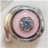 Image 2 : SILVER CUBIC ZIRCONIA RING (~SIZE 9)(~WEIGHT 8.9G)