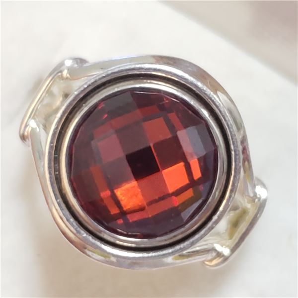 SILVER GENUINE GEMSTONE RING (~SIZE 6)