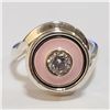 Image 1 : SILVER CUBIC ZIRCONIA RING (~SIZE 8)(WEIGHT 8.51G)