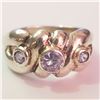 Image 1 : SILVER CUBIC ZIRCONIA RING SIZE 7