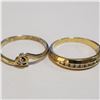 Image 1 : SILVER LOT OF 2 CUBIC ZIRCONIA RING (~WEIGHT 3G)