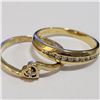Image 2 : SILVER LOT OF 2 CUBIC ZIRCONIA RING (~WEIGHT 3G)