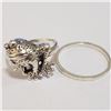 Image 1 : SILVER LOT OF 2 RING (~WEIGHT 4.91G)