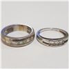 Image 1 : SILVER LOT OF 2 CUBIC ZIRCONIA RING(~WEIGHT 7.28G)