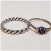 Image 1 : SILVER LOT OF 2 RING(~WEIGHT 4.27G)