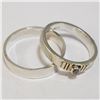 Image 2 : SILVER LOT OF 2 CUBIC ZIRCONIA RING(~WEIGHT 6.76G)