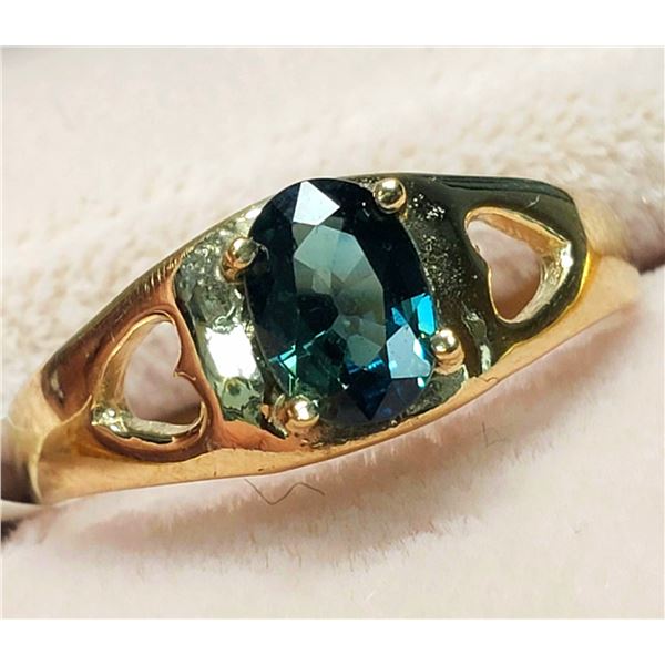 10K YELLOW GOLD SAPPHIRE(0.6CT) 1.51G RING