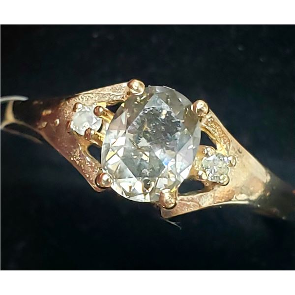 14K WHITE GOLD NATURAL DIAMOND 1.05+0.03CT