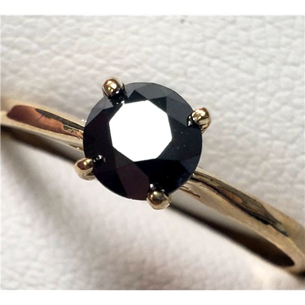 10K YELLOW GOLD BLACK DIAMOND TREATED(0.67CT)