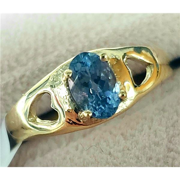 10K YELLOW GOLD TANZANITE(0.6CT) 1.41G RING
