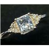 Image 1 : 14K WHITE GOLD LAB BLUE DIAMOND(0.98CT) DIAMOND