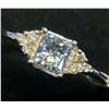 Image 3 : 14K WHITE GOLD LAB BLUE DIAMOND(0.98CT) DIAMOND