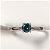 Image 1 : 14K WHITE GOLD BLUE DIAMOND (TREATED)(0.3CT) RING