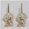 Image 2 : 14K YELLOW GOLD CUBIC ZIRCONIA EARRINGS