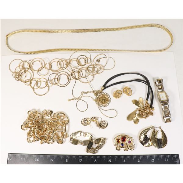 LIA SOPHIA JABOREE GOLD TONE DANGLE TEAR DROPS