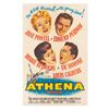 Image 1 : An "Athena" One-Sheet Signed by Debbie Reynolds.