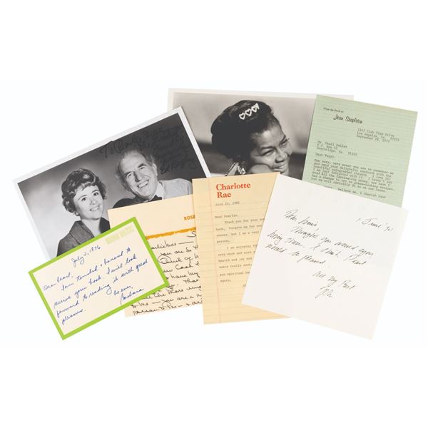 Celebrity Letters and Photos Sent to Pearl Bailey.