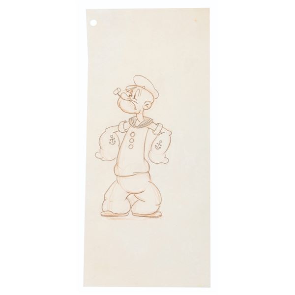 An Early Popeye Production Drawing.