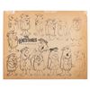 Image 1 : A Fred and Barney "The Flintstones" Model Sheet.
