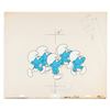 Image 1 : A Production Cel and Drawing from "The Smurfs."