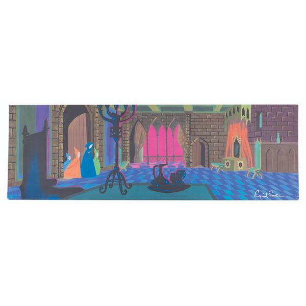 An Eyvind Earle “Sleeping Beauty” Concept Painting.