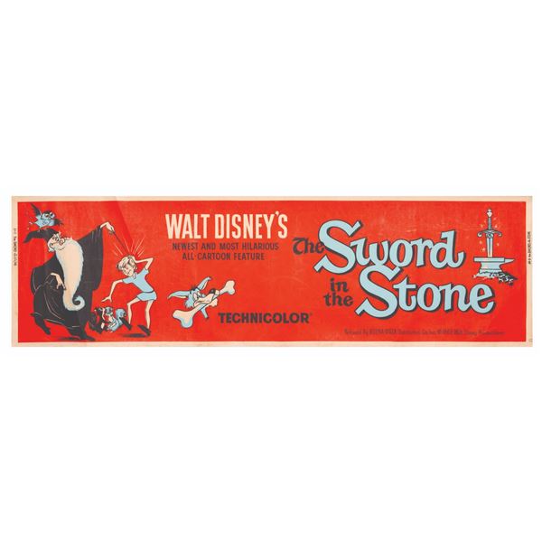 A "The Sword in the Stone" Original Release Theater Banner.