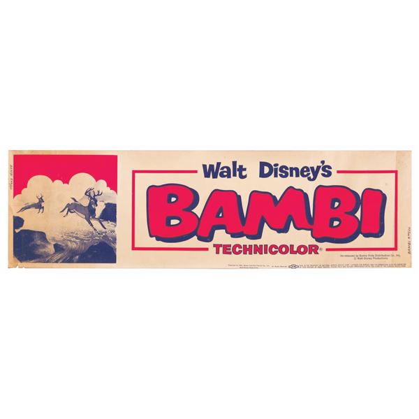 A 1966 "Bambi" Rerelease Theater Banner.