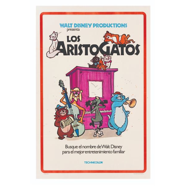 A Rare Original Mexican Release One-Sheet for “The Aristocats.”