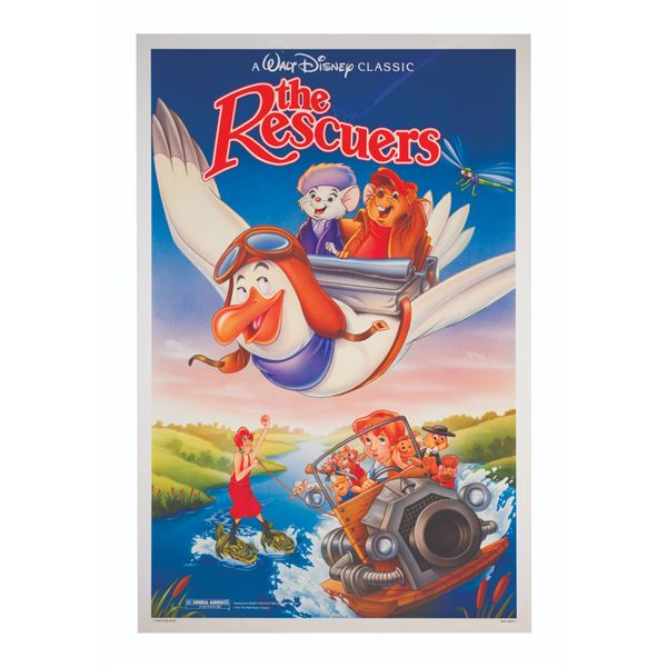 A "The Rescuers" Re-Release One-Sheet Poster.