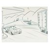 An Original Pixar’s “Cars” Storyboard Panel.