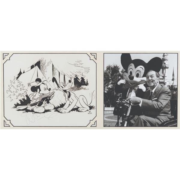 A Walt Disney Signed Print with Photo.