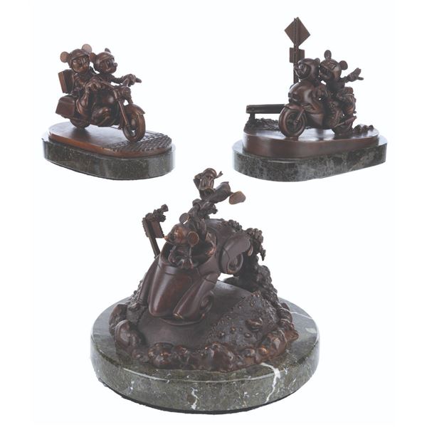 Three Bronze Disney Sculptures.