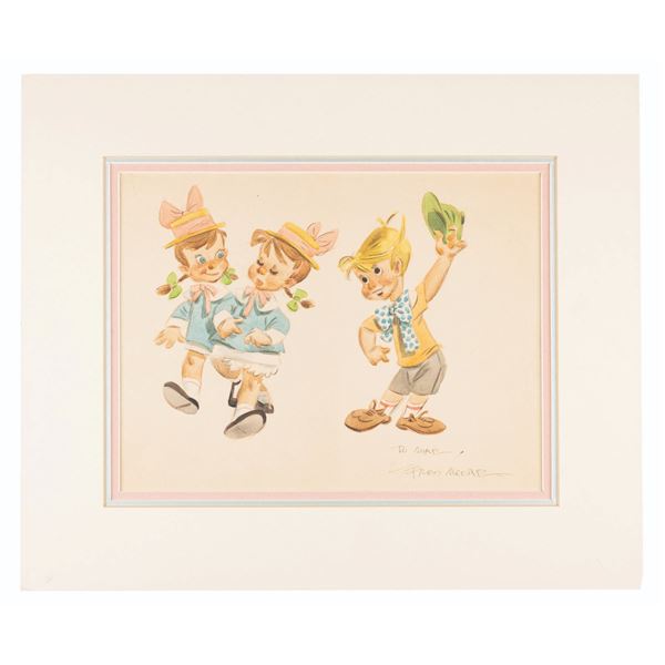 An Original Fred Moore Children Painting.