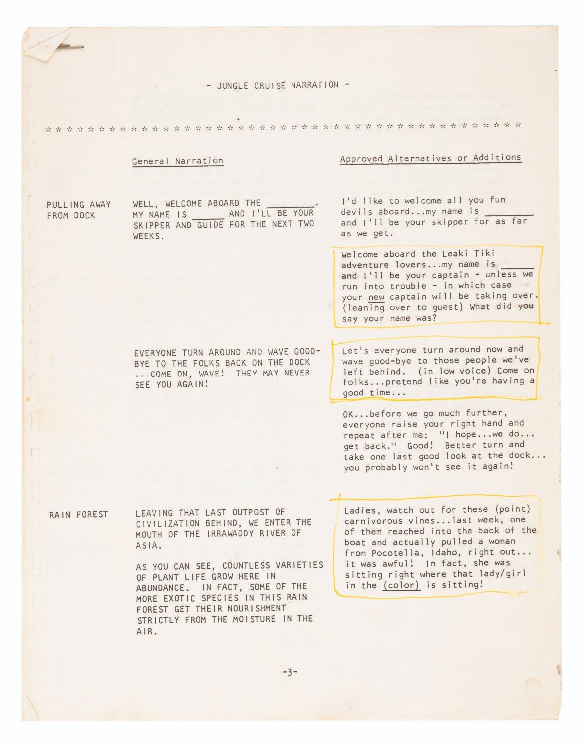 Narration Script Informative A Jungle Cruise Skipper Narration Script.