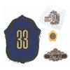 Image 1 : A Club 33 Embroidered Patch and Three Pins.