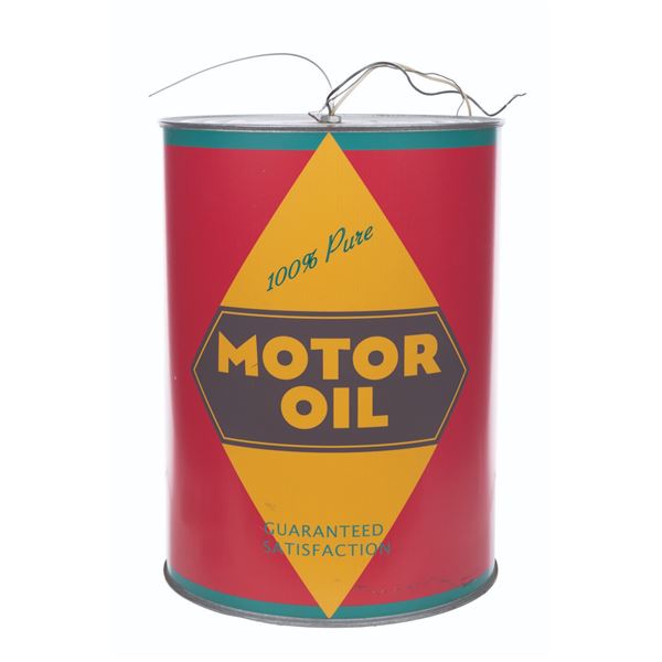 A Cars Land Motor Oil Can Light Fixture.