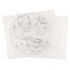 Image 1 : A Pair of "Pirates of the Carribean: At World's End" Map Drawings.