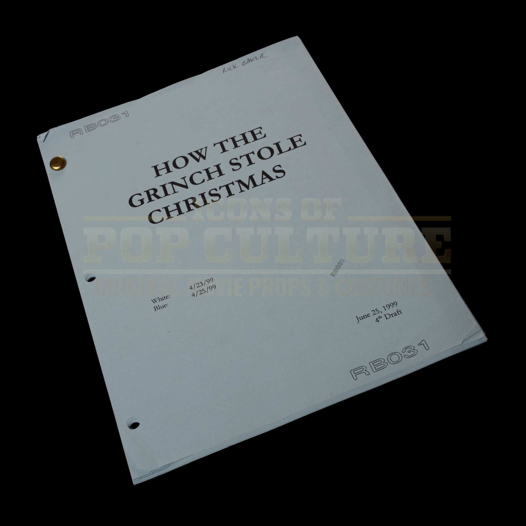 How the Grinch Stole Christmas – Revised Script Pages – H3-112