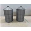 Image 4 : 5 Grain Bins Tallest is 16'' 