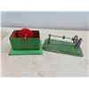 Image 9 : 11pce Wilesco Tin Steam Engine Toys, Band Saw, Carpenter & More 